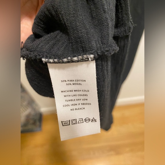 Lilla P Black 3/4 length Pima cotton dress - Picture 4 of 4